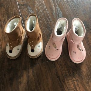 2 pairs of super cute toddler boots!